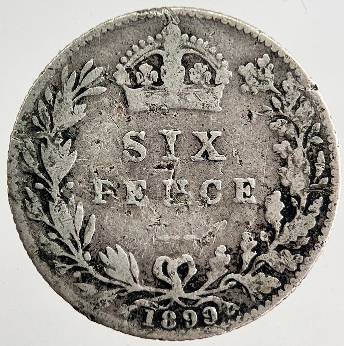 1899 Victoria Sixpence Silver Coin | Collectable Grade | a8197