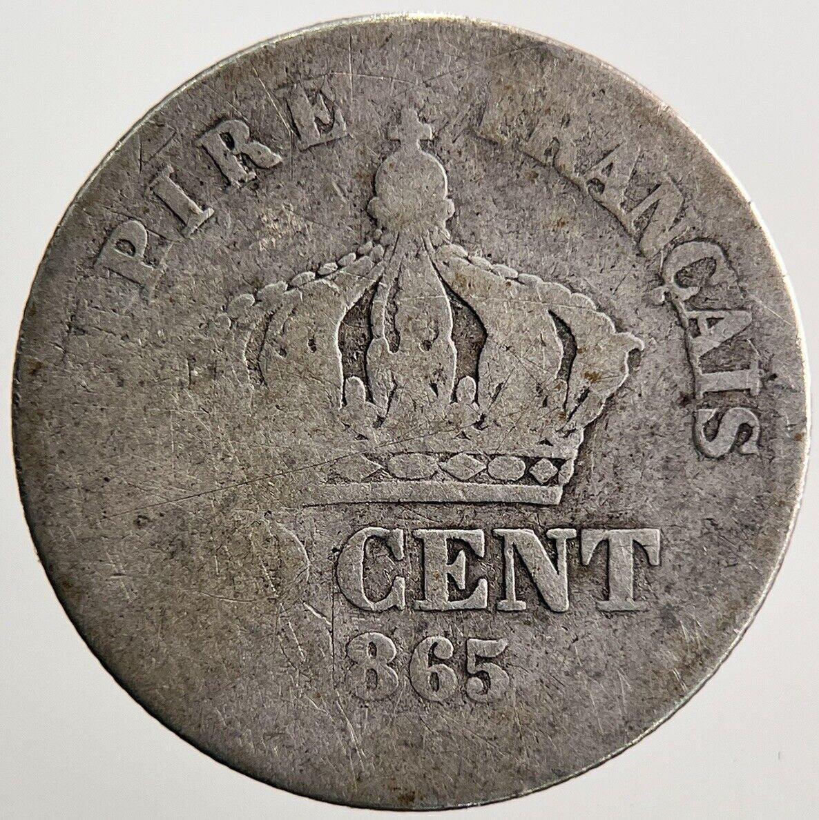 1865 France 50 Cent Silver Coin | Fair Grade | a3639