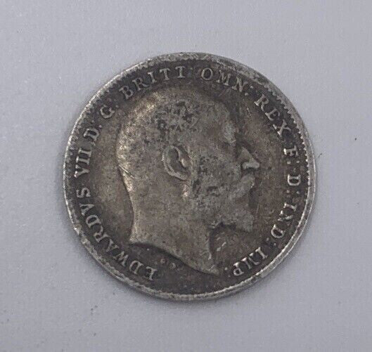1902 Edward VII Threepence | British Silver Coin | Fine Collectable Grade | a069