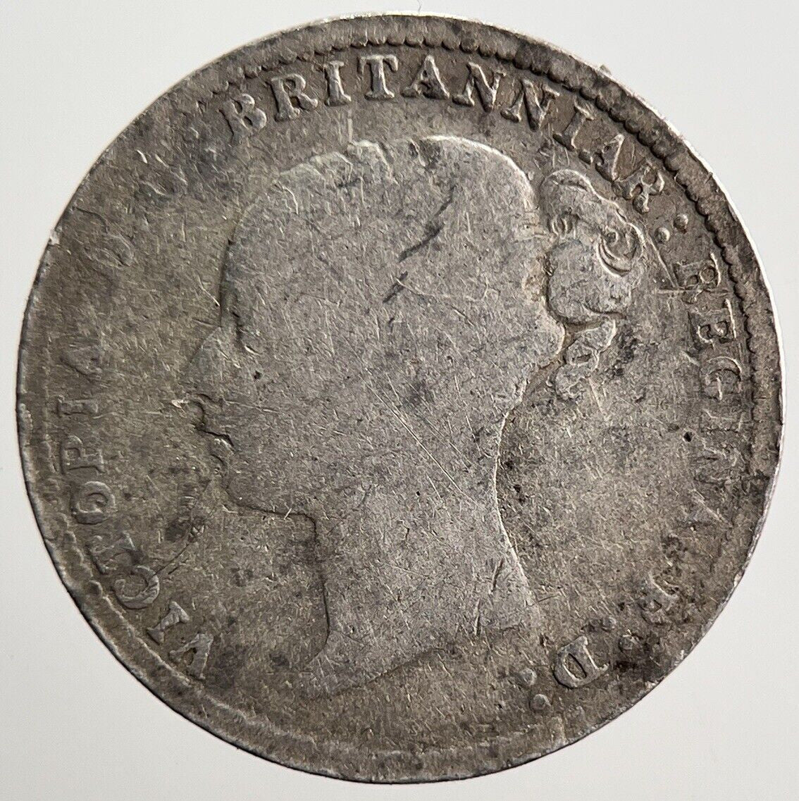 1886 Victoria Threepence Silver Coin | Fair Grade | a3574