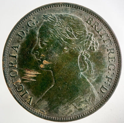 1889 Victoria One Penny Coin | Very High Grade