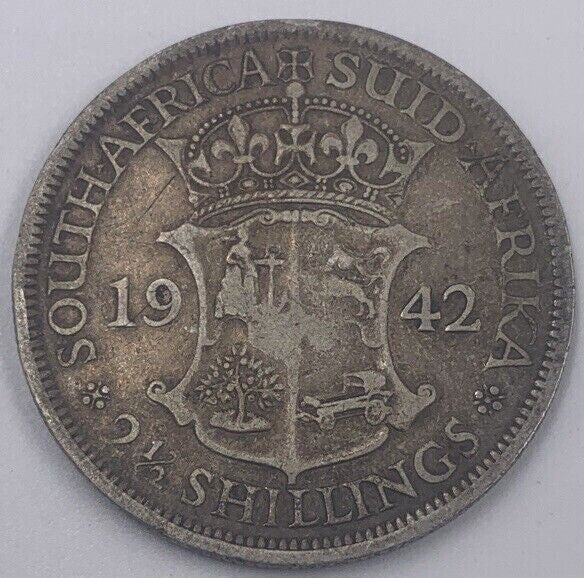 1942 2 1/2 Shillings South Africa Silver Coin | Collectable Grade | a200
