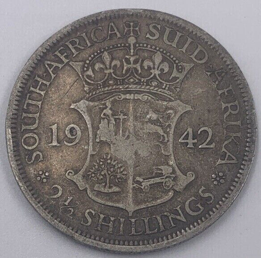 1942 2 1/2 Shillings South Africa Silver Coin | Collectable Grade | a200