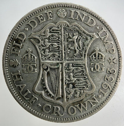 1933 George V Half - Crown Silver Coin | Fine Collectable Grade