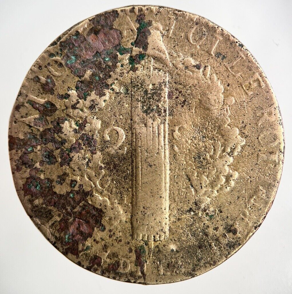 1792 France 2 Sols Coin | Fine Collectable Grade