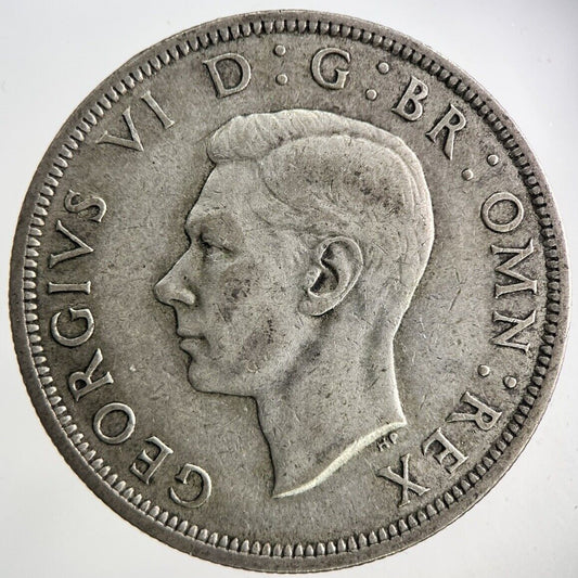 1942 George VI Half - Crown Silver Coin | Fine Collectable Grade