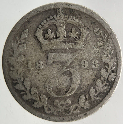 1893 Victoria Threepence Silver Coin | Collectable Grade