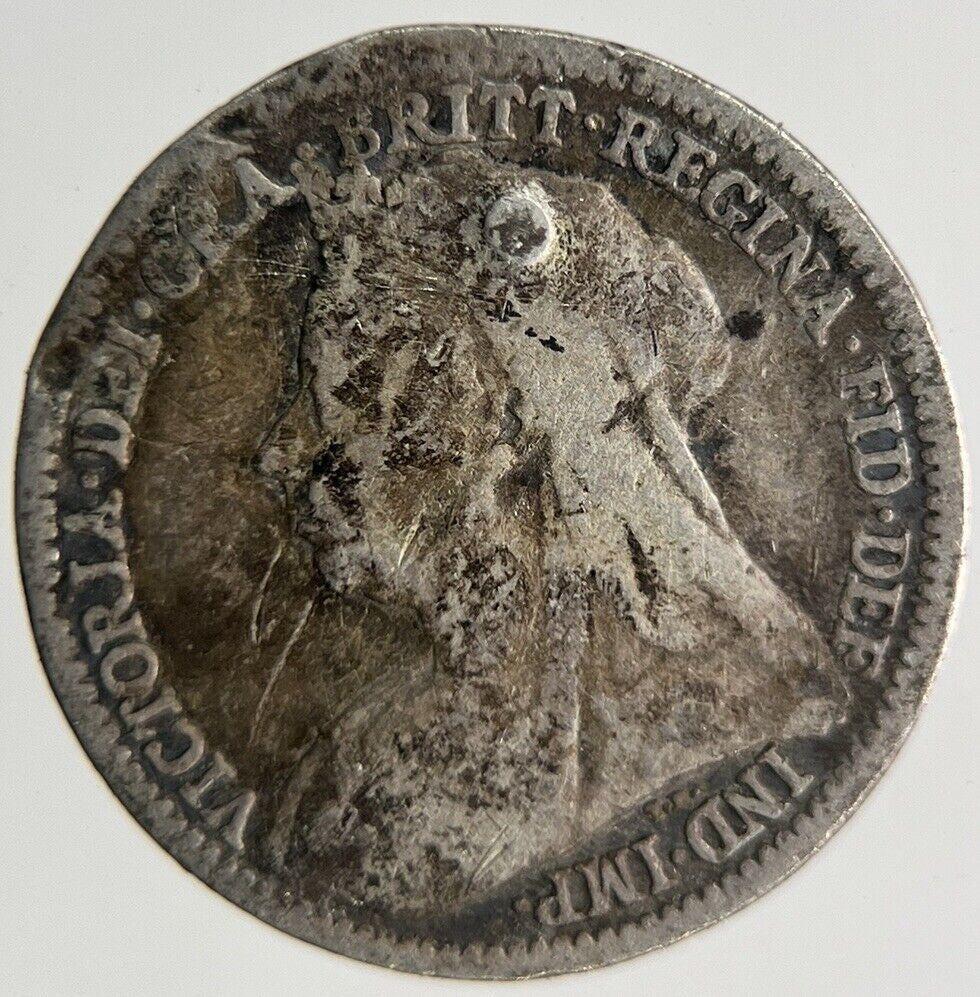 1900 Victoria Threepence Silver Coin | Collectable Grade