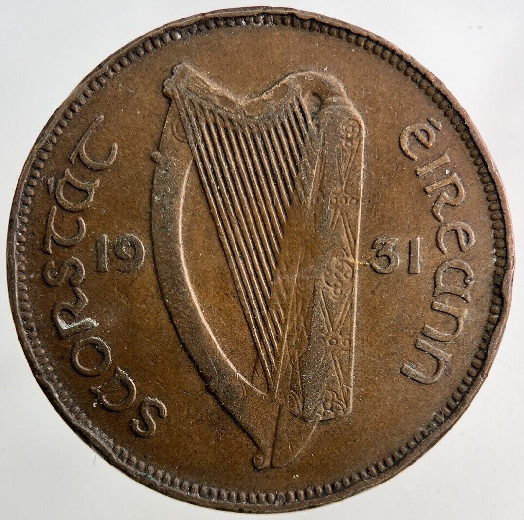 1931 Irish One Penny Coin | Fine Collectable Grade