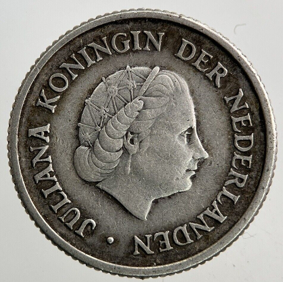 1956 Netherlands 1/4 Quarter Gulden Silver Coin | Fine Collectable Grade