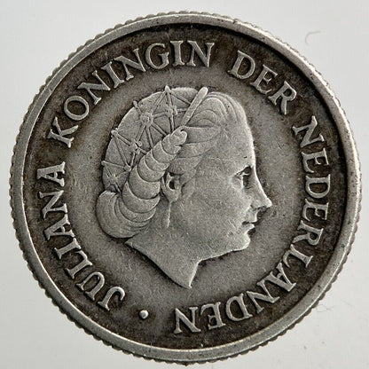 1956 Netherlands 1/4 Quarter Gulden Silver Coin | Fine Collectable Grade