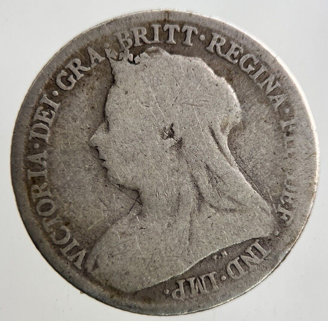 1901 Victoria Sixpence Silver Coin | Fair Grade