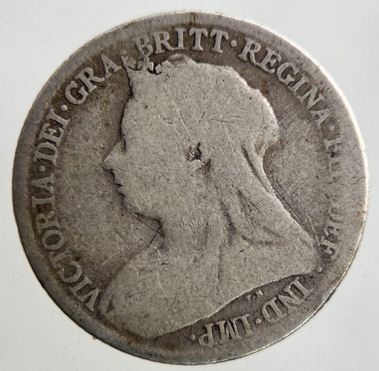 1901 Victoria Sixpence Silver Coin | Fair Grade