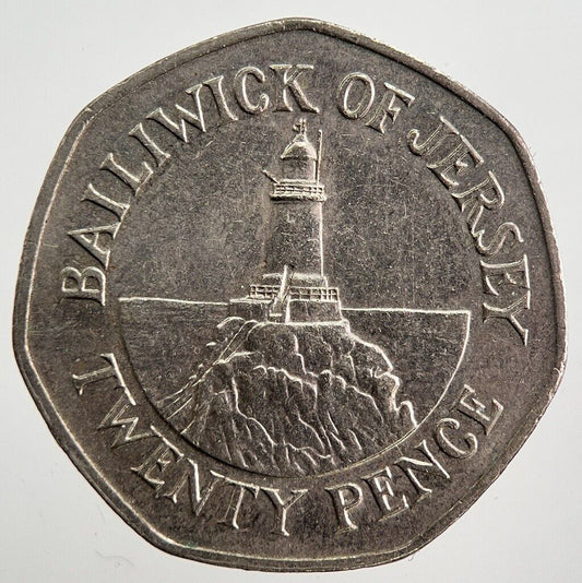 1996 Jersey 20p 20 Twenty - Pence Coin | Very High Grade | a4986