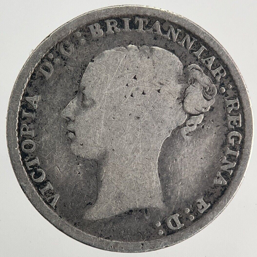 1883 Victoria Threepence Silver Coin | Fine Collectable Grade | a9952