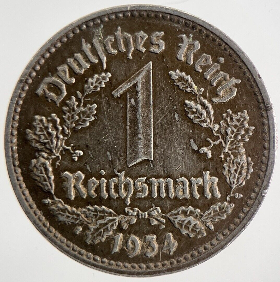 1934 Germany 1 Mark Coin | Very High Grade