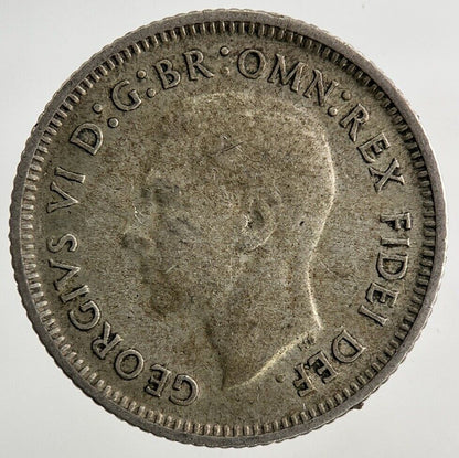 1950 Australia Sixpence Silver Coin | Fine Collectable Grade
