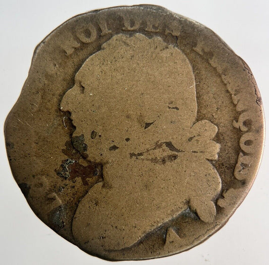 1793 France 1 One Sol 12 Deniers Louis XVI Coin | Collectable Grade