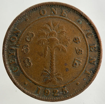 1925 Ceylon 1 One Cent Coin | Collectable Grade