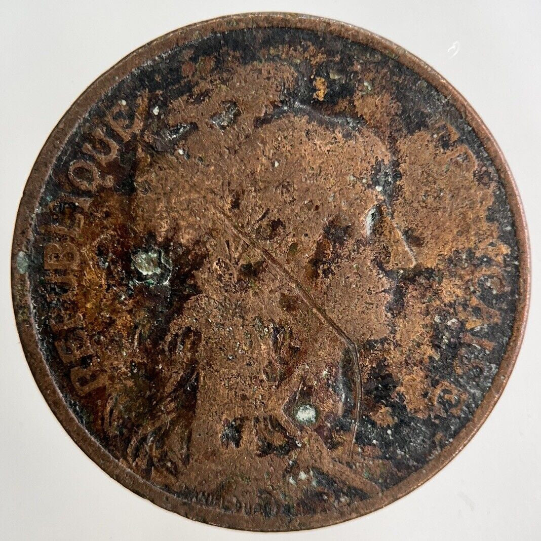 1908 France 5 Centimes Coin | Fair Grade