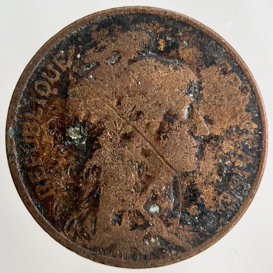 1908 France 5 Centimes Coin | Fair Grade