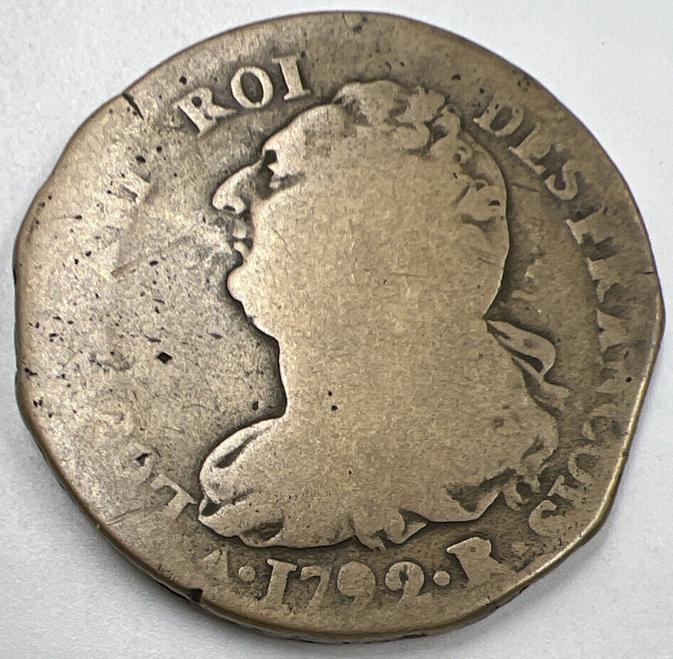 1792-R French 2 Sols Coin | Louis XVI | Collectable Grade | a998
