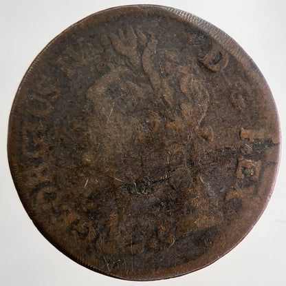1823 George IV Irish Hibernia Half-Penny Coin | Collectable Grade | a5516
