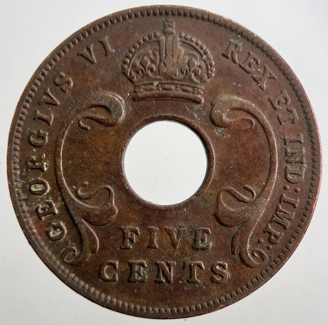 1942 East Africa 5 Five Cents Coin | Fine Collectable Grade | a7553