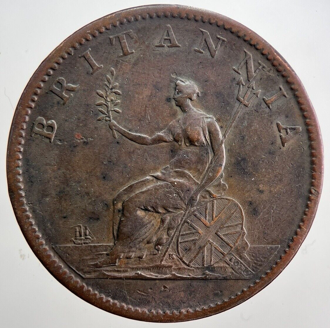 1807 George 3rd III Half-Penny Coin | Very High Grade | a6021