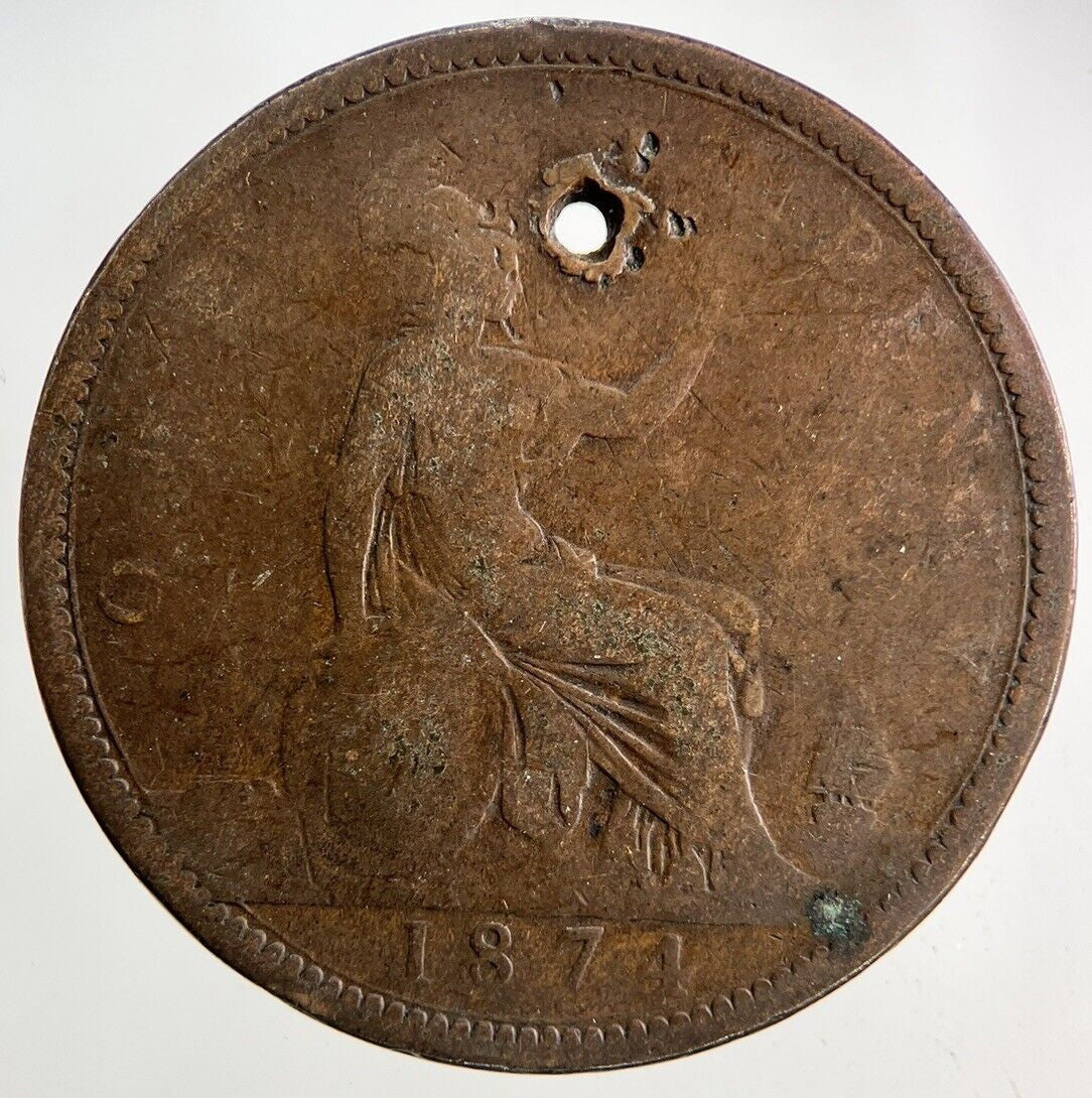 1874 Victoria One Penny Coin | Collectable Grade