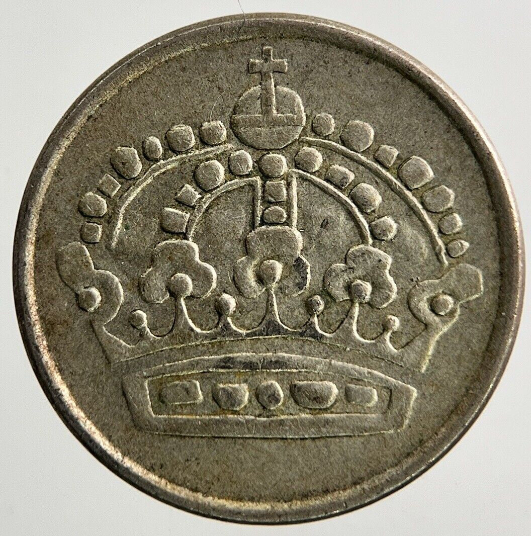 1958 Sweden 25 Ore Silver Coin | Fine Collectable Grade