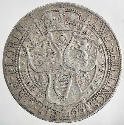 1899 Victoria Florin Silver Coin | Fine Collectable Grade