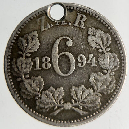 1894 South Africa Sixpence Silver Coin | Collectable Grade