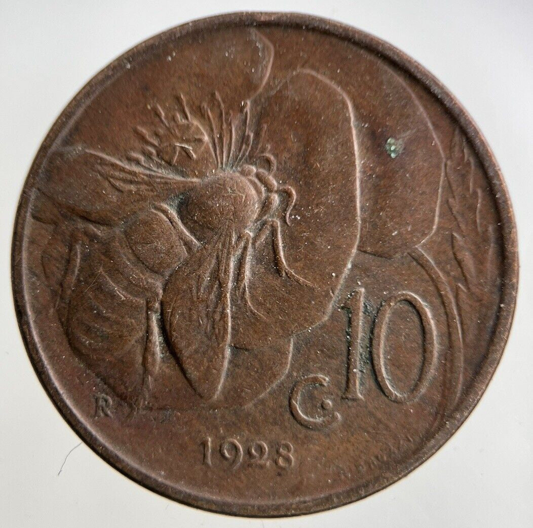 1928 Italy 10 Centesimi Coin | Fine Collectable Grade