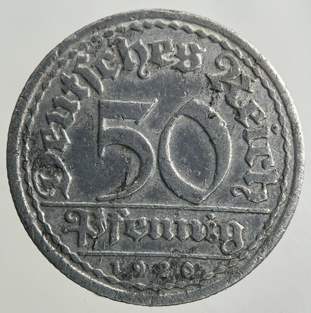 1920 Germany 50 Pfennig Coin | Fine Collectable Grade