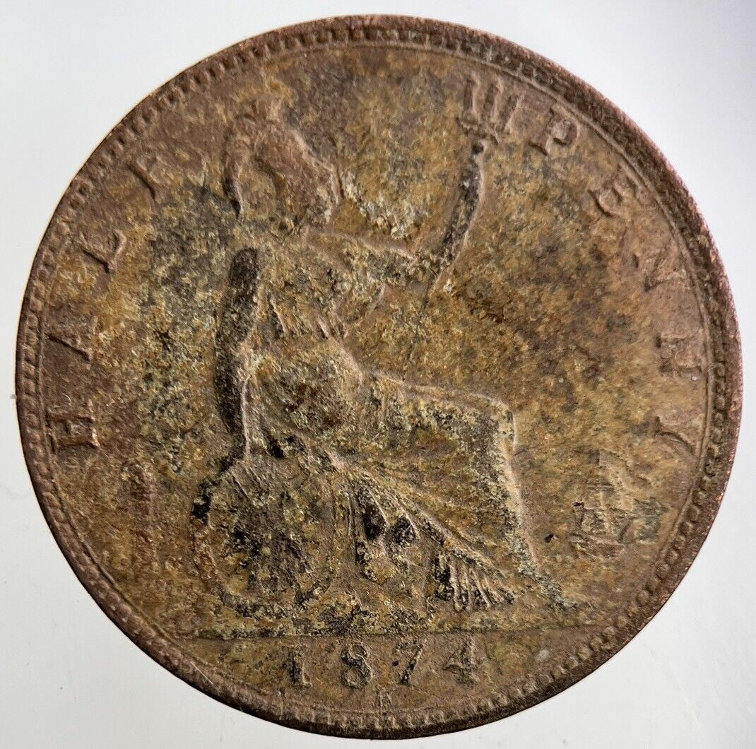 1874 - H Victoria Half - Penny Coin | Collectable Grade