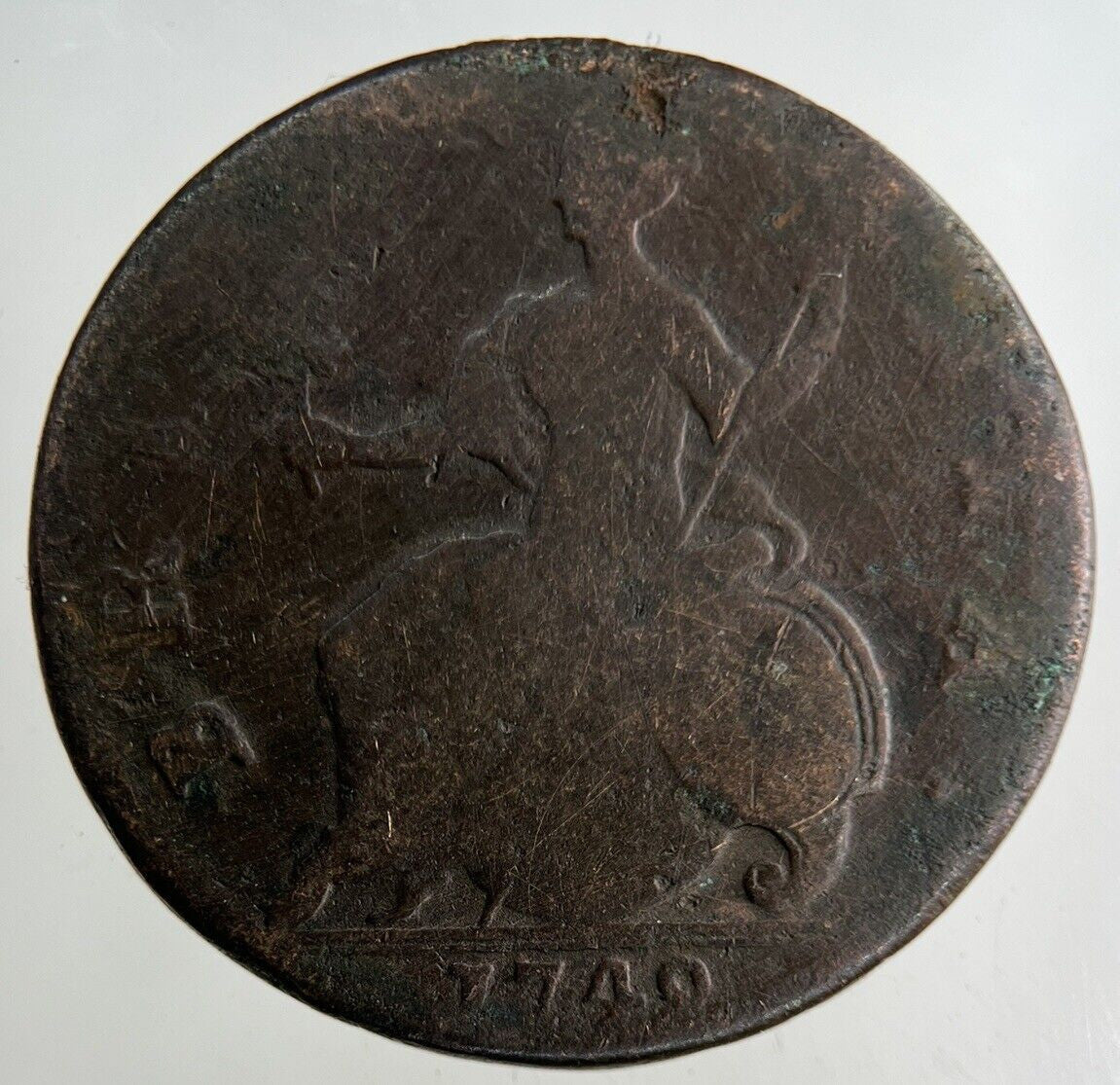 1749 George II 2nd Half-Penny Coin | Collectable Grade