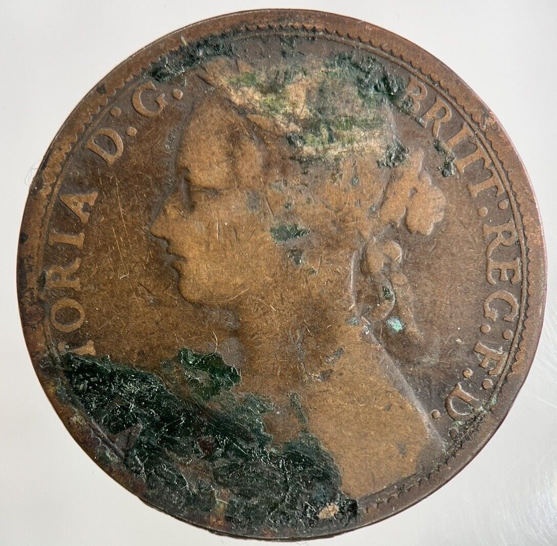 1876 - H Victoria One Penny Coin | Collectable Grade