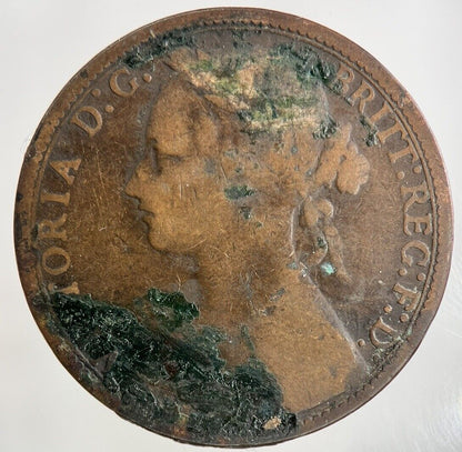 1876 - H Victoria One Penny Coin | Collectable Grade