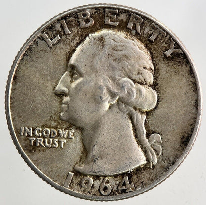 1964 US USA Quarter Dollar Silver Coin | Very High Grade