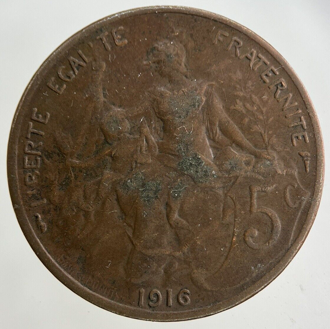 1916 France 5 Centimes Coin | Collectable Grade