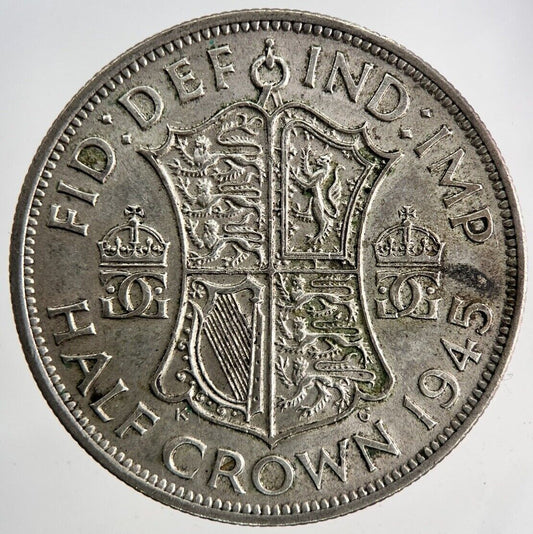 1945 George VI Half - Crown Silver Coin | Very High Grade