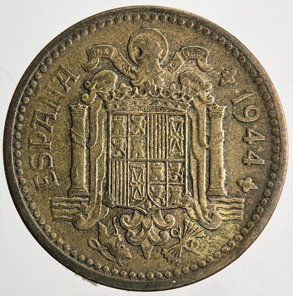 1944 Spain 1 Peseta Coin | Fine Collectable Grade | a6667