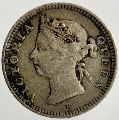 1890 - H Hong Hong 5 Cents Silver Coin | Fine Collectable Grade