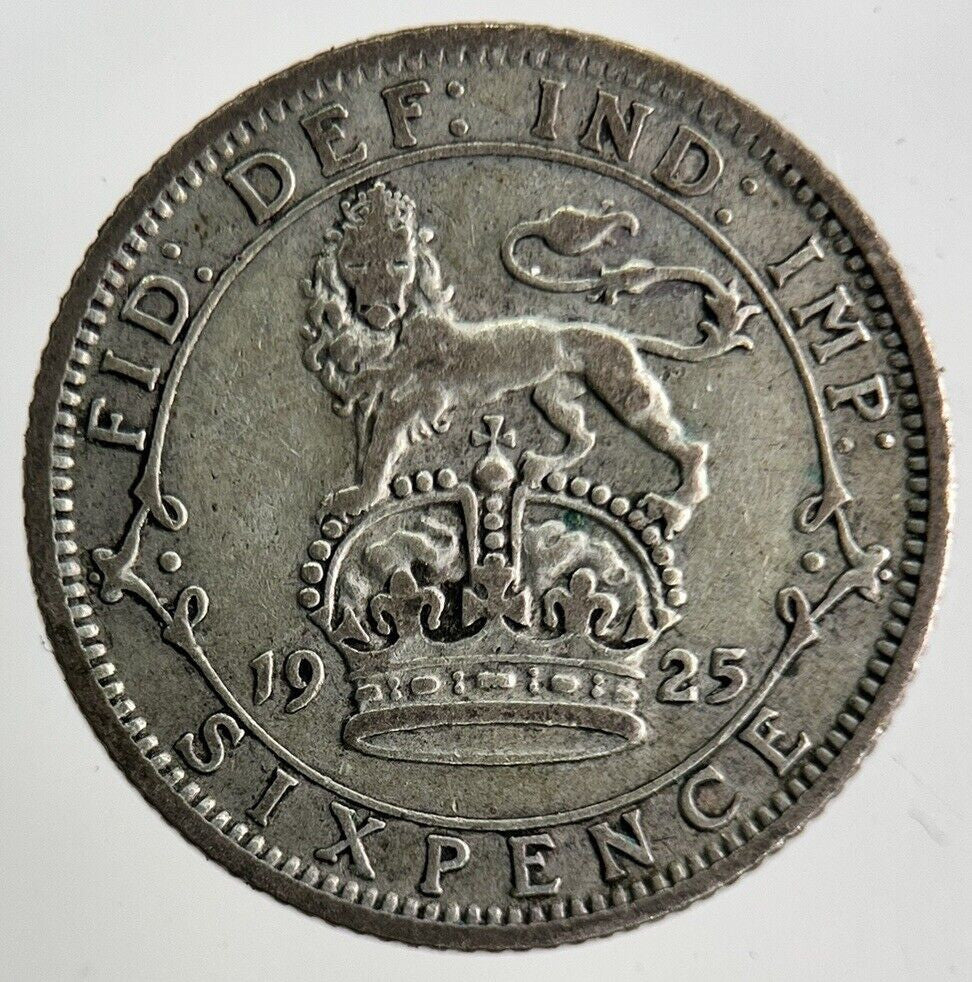 1925 George V Sixpence Silver Coin | Fine Collectable Grade