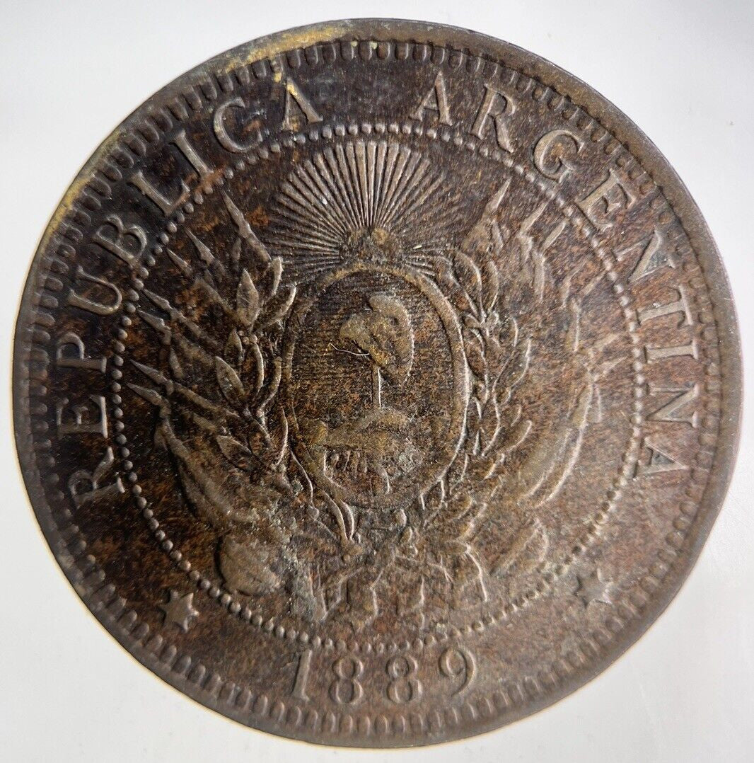 1889 Argentina Dos 2 Centavos Coin | Collectable Grade