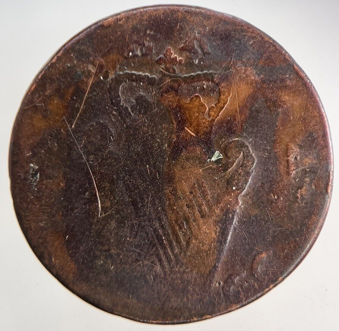 1766 Irish Hibernia Half - Penny Coin | Collectable Grade