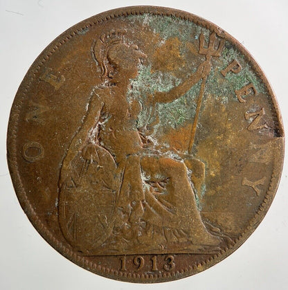 1913 George V One Penny Coin | Collectable Grade