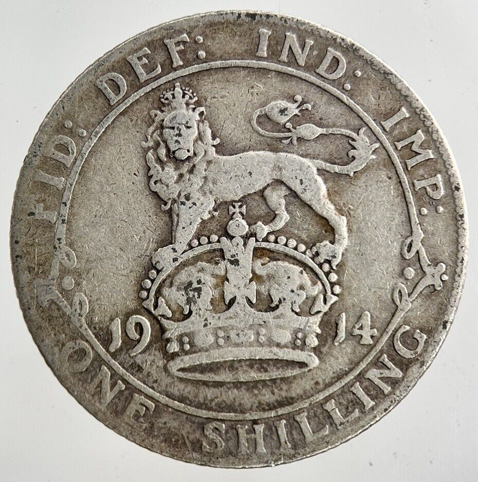 1914 George V Shilling Silver Coin | Collectable Grade