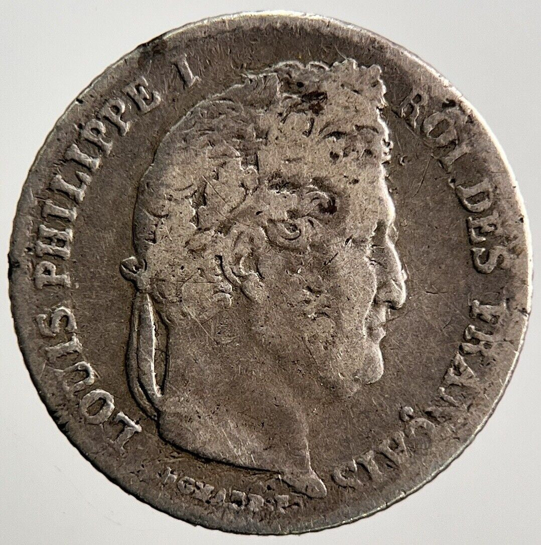 1839 France Quarter 1/4 Franc Silver Coin | Collectable Grade | a3635